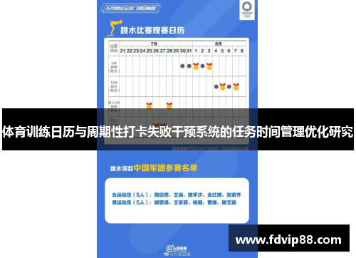 体育训练日历与周期性打卡失败干预系统的任务时间管理优化研究