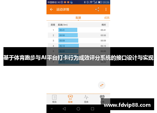 基于体育跑步与AI平台打卡行为成效评分系统的接口设计与实现